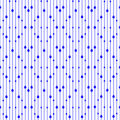 Blue abstract rain drop seamless pattern isolated vector on white background. Suitable for decorating, wallpaper, wrapping paper, fabric and etc.