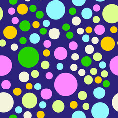 Simply seamless geometric pattern with circles. Abstract background texture. 
