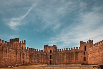 Photograph of the interior of the castle of Baños de la Encina, a small town in Jaén, Spain,...