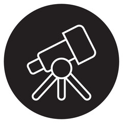 Telescope , Outdoor and Camping solid icon.