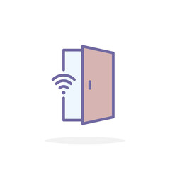 Wireless door icon in filled outline style.