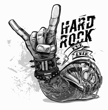 the illustration of the rock sign from the fingers