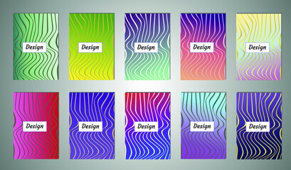 Minimal cover design with geometric shapes. Color gradient background. Creative template for design, cover, banner, poster, mobile app