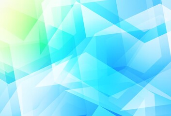 Light Blue, Green vector polygon abstract layout.
