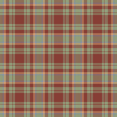 Plaid seamless pattern. Vector background of textile ornament. Flat fabric design.