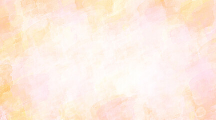 【高解像度350】ピンク色オレンジ色水彩画手描き筆跡テクスチャシンプル背景イラスト素材春桜色