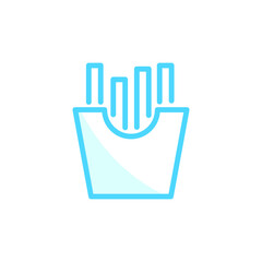 Illustration Vector graphic of french fries icon. Fit for fast food, junk food, snack, potato etc.