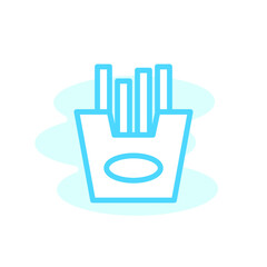 Illustration Vector graphic of french fries icon. Fit for fast food, junk food, snack, potato etc.