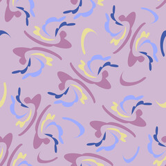 Abstract lines of beige, blue and pink colors on a soft pink background. for wallpaper, tiles, fabrics and backgrounds.