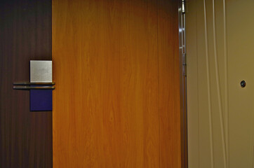 Corridor or aisle to cabins, staterooms or suites on classic cruise ship or cruiseship liner...