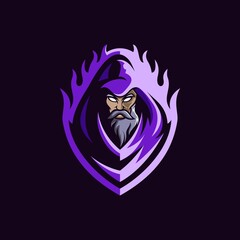 Fototapeta premium wizard logo vector inspiration