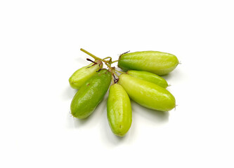 bilimbi fruit (Averrhoa bilimbi ) isolated on white background