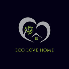 Eco Love Home Logo vector