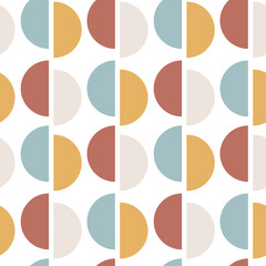 Materiał do szycia Minimal geometric pattern. Semi circles. For textile, product application. Vector illustration, flat design