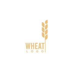 Minimal wheat logo. Ear of wheat. Geometric style. Vector illustration, flat design