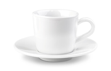 Small white cup of coffee