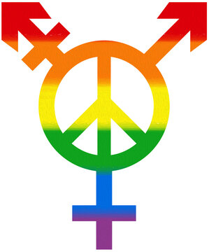 transgender symbol in regenbogenfarben