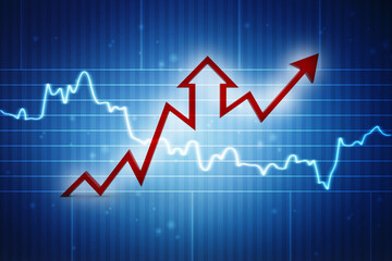 3d rendering business graph and documents, Real estate Concept