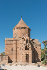 Armenian church and fence on Akdamar island, lake Van, Turkey