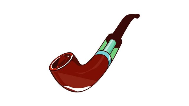 Electronic smoking pipe icon animation cartoon best object isolated on white background