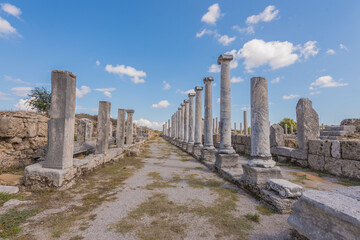 Ancient ruins of Perge. Agora.Turkey.