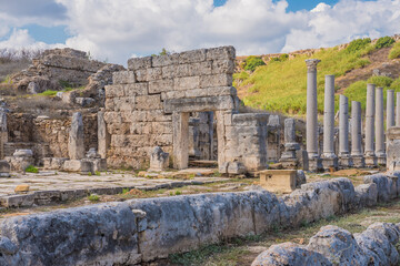 Fototapeta na wymiar Ancient ruins of Perge. Agora.Turkey.