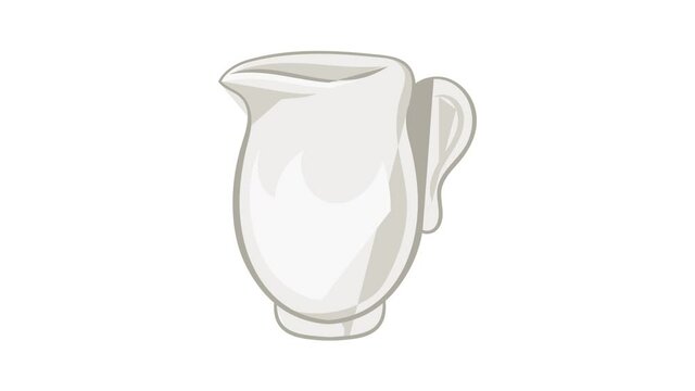 Jug of milk icon animation cartoon best object isolated on white background