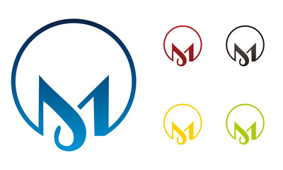 modern luxury abstract M logo
