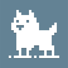 Obraz premium dog pixel art