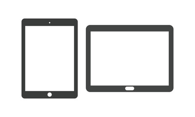 ilustrasi ipad and tablet with blank screen