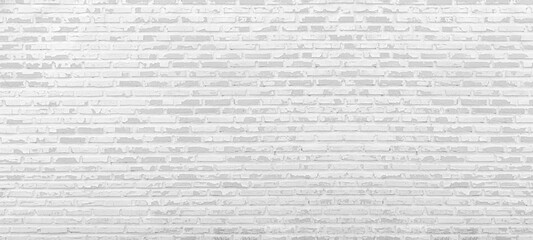 White  brick wall texture background interior and exterior and backdrop design.