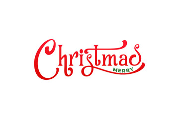 Christmas vector lettering. Holiday Xmas typography design