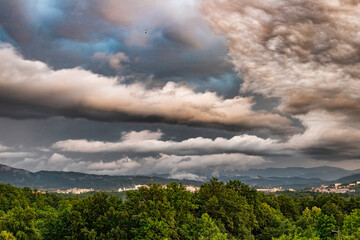 Clouds above the city 