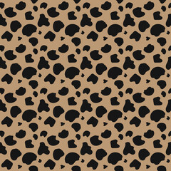 Leopard Pattern Background. Vector Illustration. Seamless