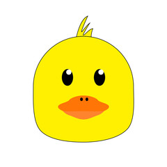 duck vector icon logo cartoon character illustration chicken farm animal symbol doodle
