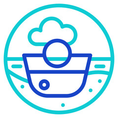 Beach bag , Beach outline icon.