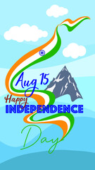 Naklejka premium Indian Independence Day