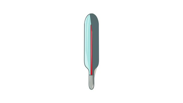 Medical mercury thermometer icon animation cartoon best object isolated on white background