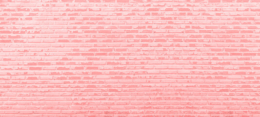 Fototapeta premium Pink brick wall texture background, interior and exterior, and backdrop design