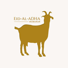 Goat silhouette template design. Identical to eid al adha celebration