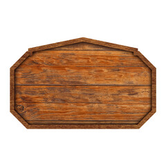 Naklejka premium Wooden sign boards or frame wood isolated on white background. Object with clipping path