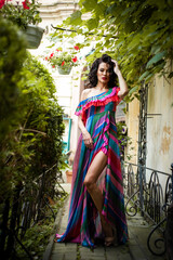 Beautiful sensual woman portrait outdoor 