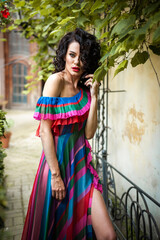 Beautiful sensual woman portrait outdoor 