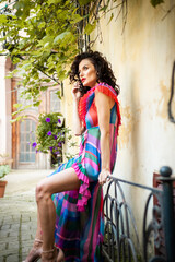 Beautiful sensual woman portrait outdoor 
