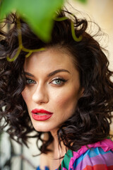 Beautiful sensual woman portrait outdoor 