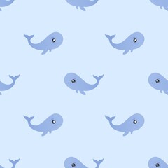 cute pattern with colorful whales