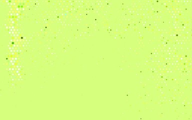 Light Green, Yellow vector Illustration with set of shining colorful abstract circles.