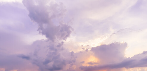 sky with clouds and sun in the nature