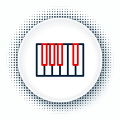 Line Grand piano icon isolated on white background. Musical instrument. Colorful outline concept. Vector