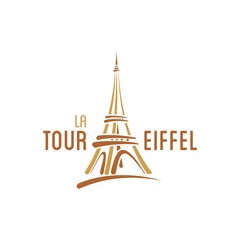 Eiffel Tower Logo Design Vector Image
